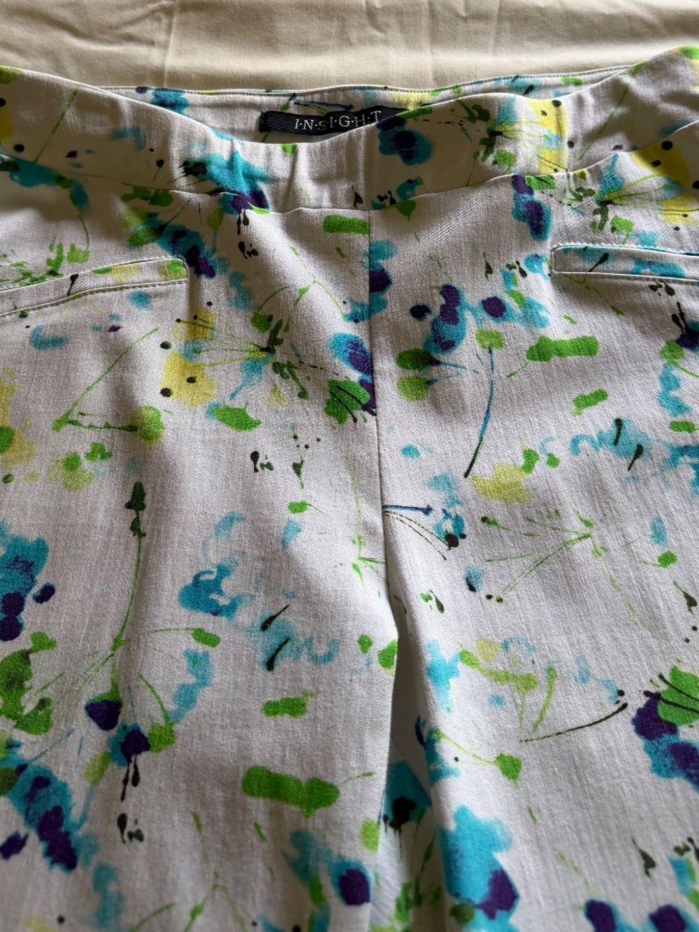 Insight New York Stretch Pull-On Abstract Floral Ankle Trousers - Size 4 - Picture 6 of 6